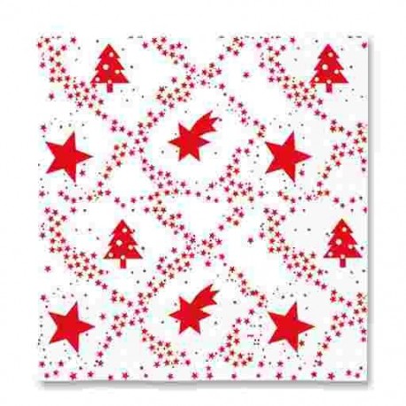 TOVAGLIOLI DOPLA OVATTA RED XMAS 33X33.3V PZ.30