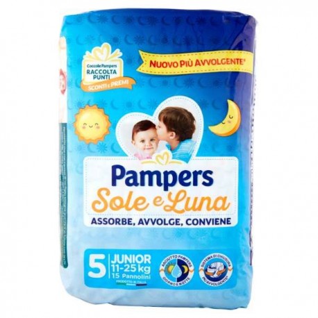 INF.PANNOLINI PAMPERS SOLE E LUNA JUNIOR PZ.15