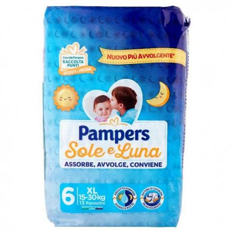 INF.PANNOLINI PAMPERS SOLE E LUNA EXTRA PZ.13 TGL6