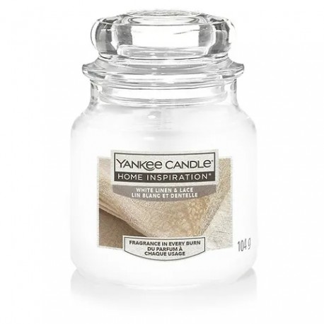CANDELA GIARA PICCOLA 104G WHITE LINEN E LACE