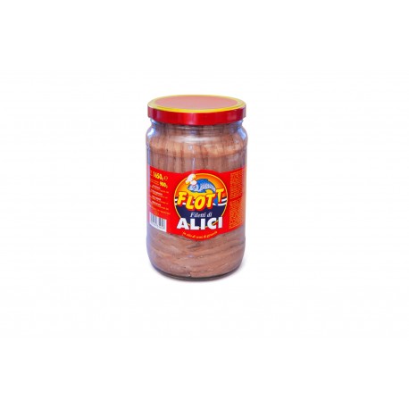 ALICI FILETTI FLOTT INTERE O/S VASO VETRO KG.1,7