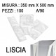 BUSTE X SOTTOVUOTO A/90 350 X 500 LISCE PZ.100