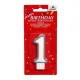 CANDELINE NUMERALI N.1 CM.8 BLU