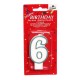 CANDELINE NUMERALI N.6 CM.8 BLU