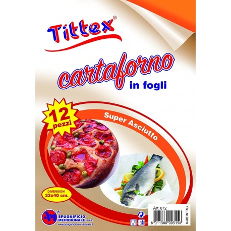 CARTA FORNO FOGLI 33X40 TITTEX PZ.20