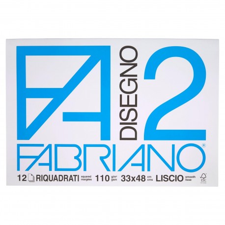 CANCELLERIA BLOCCO DISEGNO F2 33X48 RIQUAD. FABRIA