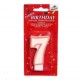 CANDELINE NUMERALI N.7 CM.8 ROSA