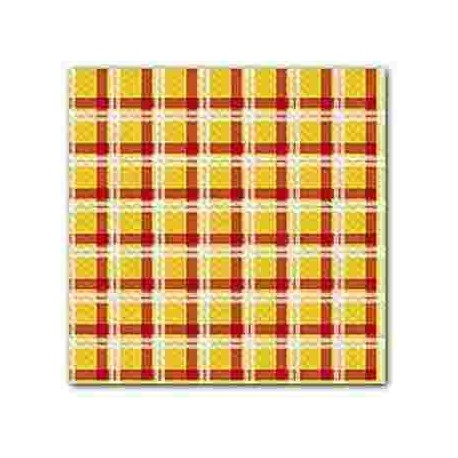 TOVAGLIA SCOZZESE MT.1X1 PZ.50 PIE.A4 GIALLO/ROSSO