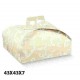 SCATOLA PORTATORTA AVORIO DAMASCATO 43X43X7 PZ.2