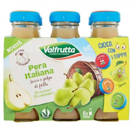 SUCCHI VALFRUTTA BOTT.PERA DA ML.125 PZ.6