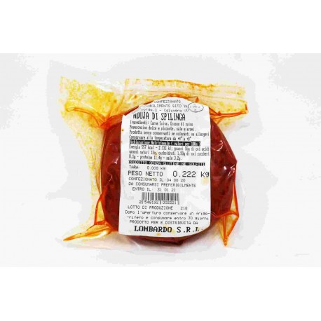 NDUJA PICCANTE CALABRESESE SPILINGA FETTE GR.200 (al kg)