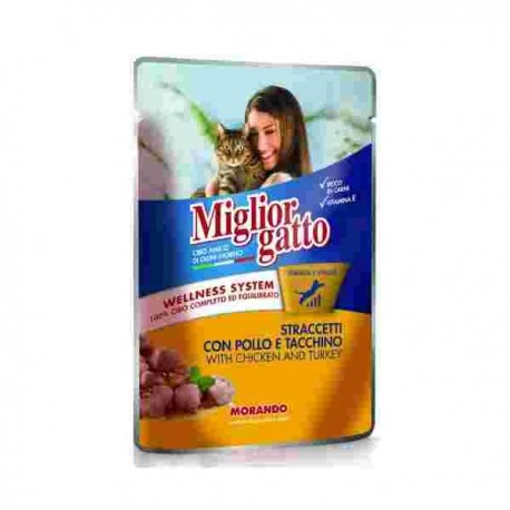 P/GATTO MORANDO MG POUCH STRACC.POLLO/TACCH.GR.100