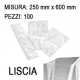 BUSTE X SOTTOVUOTO A/95 250 X 600 LISCE PZ.100
