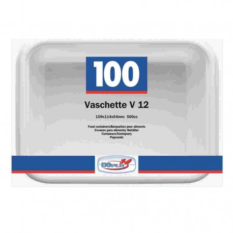 VASCHETTE DOPLA V12 159X114X54 MM500 BIANCO PZ.100