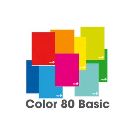 QUADERNO MAXI COL.ASS.GR.80 QUADRI 5MM S/M ELEMEN.