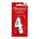 CANDELINE NUMERALI N.4 CM.8 BLU