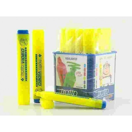 CANCELLERIA EVIDENZIAT. TRATTO VIDEO GIALLO PZ.20