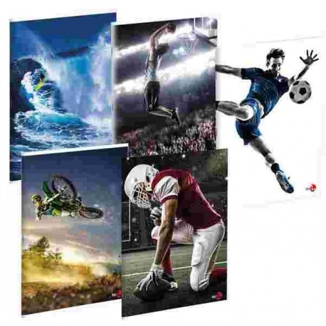 QUADERNO MAXI SPORT GR.80 QUADRI 5M S/M MEDIE/SUP