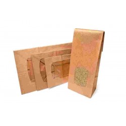 SACCHETTI CARTA FINESTRATI F.TO 12+8X34 PZ.50