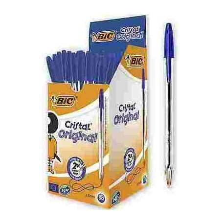 CANCELLERIA PENNA BIC CRISTAL P.MEDIA BLU PZ 50