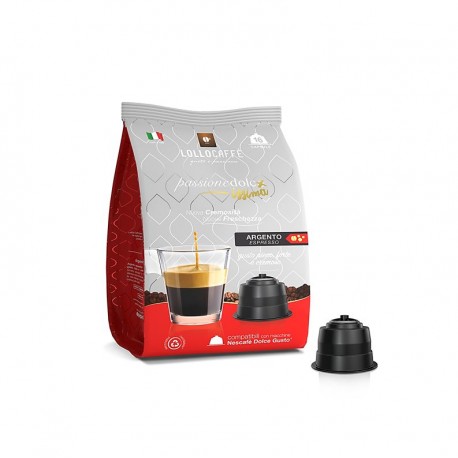 CAPSULE CAFFE C/DOLCE G. LOLLO SACC.ARGENTO PZ.16