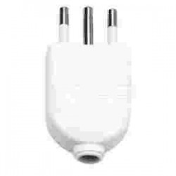 ELET.SPINA 10A 2P+T CON USCITA CAVO DRITTA BIANCA