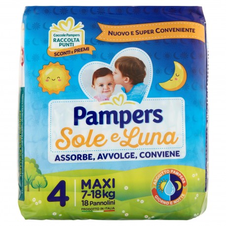 INF.PANNOLINI PAMPERS SOLE E LUNA MAXI PZ.17