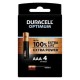 BATTERIE DURACELL OPTIMUM AAA B4 MINIS.-MN2400