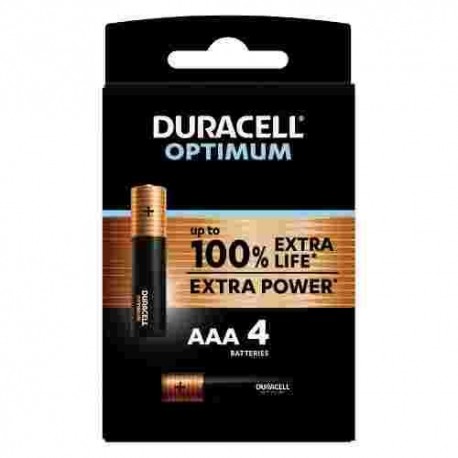 BATTERIE DURACELL OPTIMUM AAA B4 MINIS.-MN2400