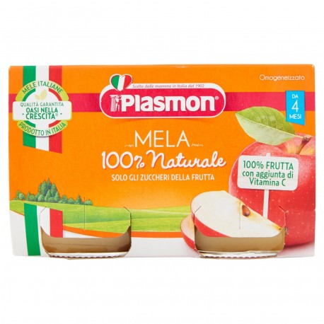 ZNF.PLASMON OMOGENEIZZATI FRUTTA MELA GR.104X2