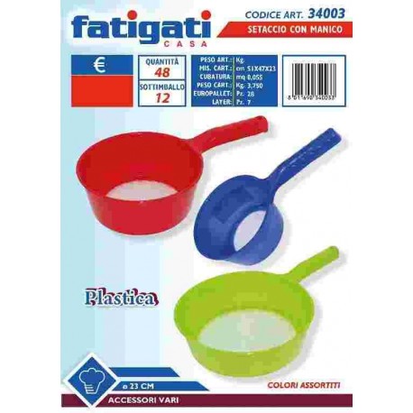 CASAL/SETACCIO PLASTICA CON MANICO D.23CM FATIGATI