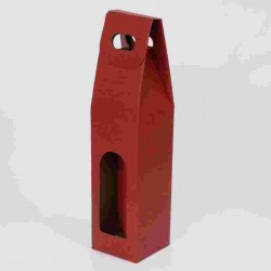 SCATOLA PORTABOTT.ROSSA FINESTR. 1P F.TO 9X9X38