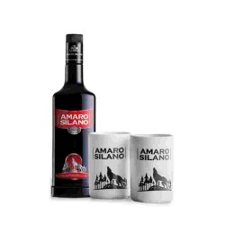 LIQUORE AMARO SILANO CL.70 + 2 BICCHIERI