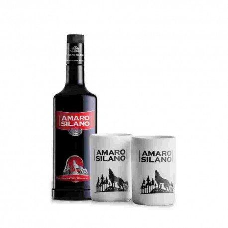 LIQUORE AMARO SILANO CL.70 + 2 BICCHIERI