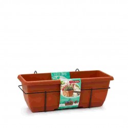 FIORIERA PLASTIC FORTE BALCONE C/SUPPORTO CM.40