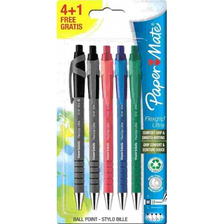 CANCELLERIA PENNA FLEXGRIP ULTRA M 1.0 5PZ PACK