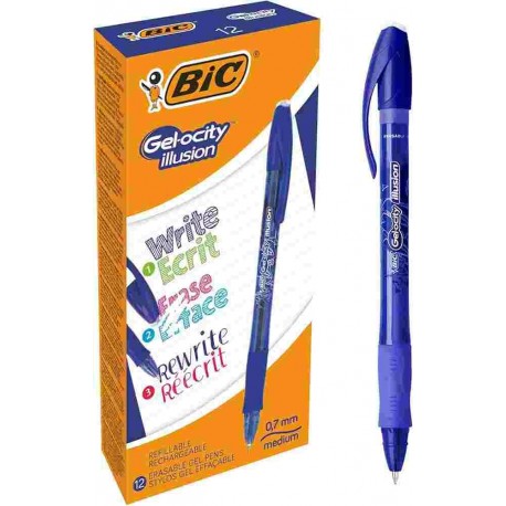 CANCELLERIA PENNA ILLUSION BIC CANCELLAB.BLU PZ.12