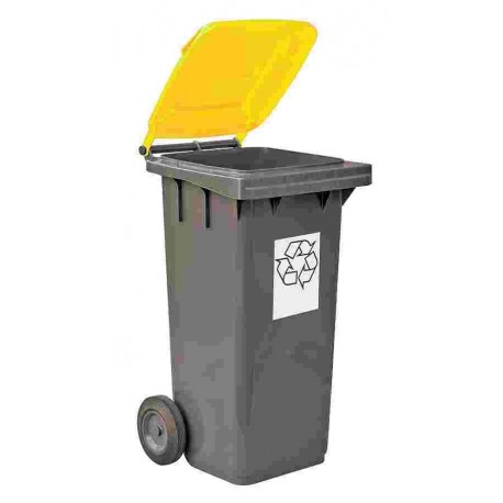 BIDONE RACCOLTA DIFFERENZIATA LT.120 GRIGIO-GIALLO