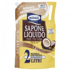 SAPONE LIQ.MIL MIL ECORICARICA COCCO&VANIGLIA LT.2