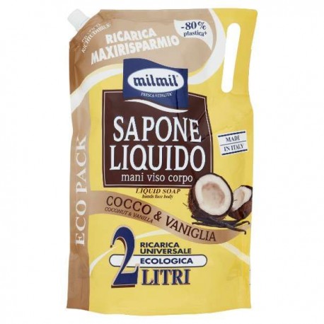SAPONE LIQ.MIL MIL ECORICARICA COCCO&VANIGLIA LT.2