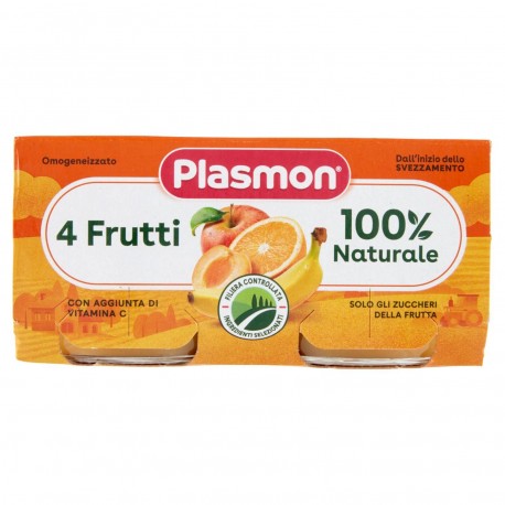 INF.PLASMON OMOGENEIZZATI FRUTTA 4 FRUTTI GR.80X2