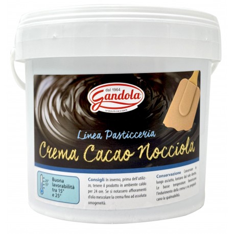 CREMA GANDOLA CACAO E NOCCIOLA 13% PASTICC. KG.3