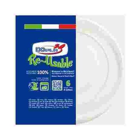 PIATTO PIZZA DOPLA D320 STD BIANCO PZ.6