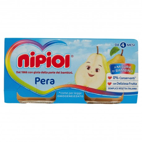 INF.NIPIOL OMOGENEIZZATI FRUTTA PERA GR.80X2
