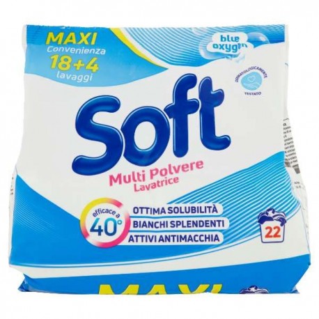 LAVATRICE SOFT POLVERE BLU OXYGEN SACCO 22 MIS.