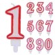 CANDELINE NUMERALI N.4 CM.8 ROSSO