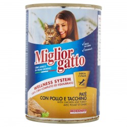 P/GATTO MORANDO MG PATE POLLO/TACCHINO GR.400