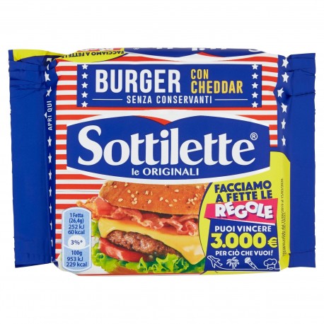 SOTTILETTE KRAFT CHEDDAR BURGER GR.185 7 FETTE