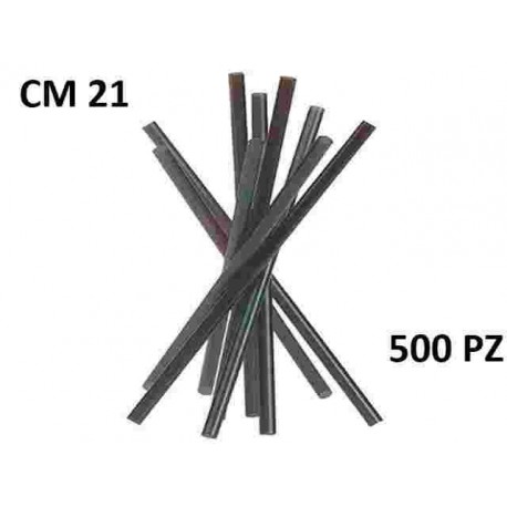 CANNUCCE DIRITTE CM.21 COL.NERO PZ.500