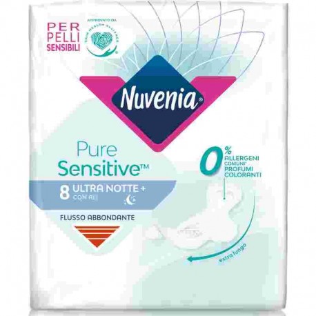 ASSORB.NUVENIA ULTRA PURE SENSIT. NOTTE ALI PZ. 8